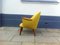 Danish Mid-Century Modern Easy Chair in Yellow Wool with Teak Accents, 1950s 5