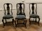 Painted and Lacquered Chinoiserie Dining Chairs, 1950s, Set of 4 1