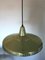 Vintage Green Metal Ceiling Lamp, 1950s, Image 6