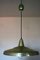 Lámpara de techo vintage de metal verde, años 50, Imagen 3