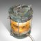 Antike englische edwardianische Schiffs-Anker-Tischlampe aus Bronze & Glas, 1910er 7