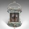 Antike englische edwardianische Schiffs-Anker-Tischlampe aus Bronze & Glas, 1910er 3
