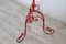 Red Lacquered Iron Clothes Rack, Early 20th Century 5