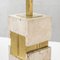 Table Lamp in Travertine and Brass by Gaetano Sciolari, 1970s, Image 6