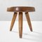 Wooden Berger Stool by Charlotte Perriand for Steph Simon, 1950s 2