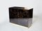 Brown Goatskin & Parchment Brass Cabinet Bar by Aldo Tura, 1960s 7