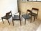 Model 77 Dining Room Chairs with Rio-Panel & Green Skai Leather by J. L. Møller, 1950s, Set of 4, Image 1