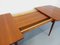 Vintage Scandinavian Dining Table in Teak with Extensions, 1960s 8