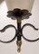 French Wrought Iron Frosten Glass Ceiling Lamp, 1960s, Image 7