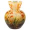 Art Nouveau Cameo Vase with Alumroot Decor from Daum Nancy, France, 1910s 1
