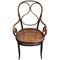 Armchair Bentwood Nr 1 First in Splitted Beech Thin Back by Michael Thonet for Thonet, 1865, Image 1