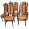 Nr 16 4+2 Christal Palace in Caning Chairs by Michael Thonet for Thonet, 1870s, Set of 6 1