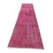 Turkish Distressed Narrow Runner Rug in Pink, 1970s 6