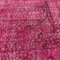Alfombra de pasillo estrecha turca envejecida en rosa, años 70, Imagen 10