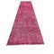 Turkish Distressed Narrow Runner Rug in Pink, 1970s, Image 1