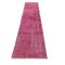 Turkish Distressed Narrow Runner Rug in Pink, 1970s 3