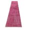 Turkish Distressed Narrow Runner Rug in Pink, 1970s, Image 3