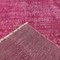 Alfombra de pasillo estrecha turca envejecida en rosa, años 70, Imagen 4