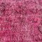 Alfombra de pasillo estrecha turca envejecida en rosa, años 70, Imagen 8