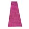 Turkish Distressed Narrow Runner Rug in Pink, 1970s 4