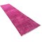 Turkish Distressed Narrow Runner Rug in Pink, 1970s 9