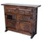 20th Century Large Catalan Spanish Baroque Carved Walnut Credenza, 1900s 1