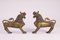 Singhalese or Nepalese Lion Temple Guardians in Bronze, 1920s, Set of 2 1