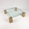 Glass and Travertine Coffee Table by Piero De Longhi for Catalan Italia, 1980s, Image 2