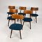 Mid-Century Dining Chairs attributed to Louis Van Teeffelen, 1960s, Set of 6 1