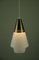 Opaline Glass and Brass Pendant Lamp for Asea Belysning Sweden, 1960s 6