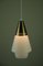 Opaline Glass and Brass Pendant Lamp for Asea Belysning Sweden, 1960s, Image 6