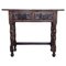 Early 20th Century Spanish Console Table with 2 Drawers and Turned Legs, 1890s, Image 1