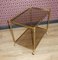 Brass & Glass Side Table on Wheels, 1970s, Image 7