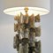 Lámpara de mesa grande de alabastro tallado, Italia, años 70, Imagen 3