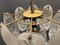 Frosted Murano Glass Leaf Chandelier, 1970s 6