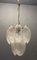 Frosted Murano Glass Leaf Chandelier, 1970s, Image 2