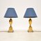 Vintage Brass Table Lamps, 1950, Set of 2, Image 1