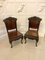 Antique Carved Chinese Hall Chairs, 1880, Set of 2 1