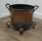 19th Century Arts and Crafts Copper and Wrought Iron Log Bin 6