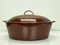 Large Vintage Casserole Enameled Cast Iron Cooking Pan, 1940s 1