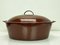 Large Vintage Casserole Enameled Cast Iron Cooking Pan, 1940s, Image 1