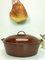 Large Vintage Casserole Enameled Cast Iron Cooking Pan, 1940s 3