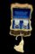 Frasco de perfume de viaje antiguo de estuche adornado de cuero y terciopelo azul, década de 1800, Imagen 11