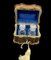 Antique Traveling Perfume Bottle in Leather Bound Ornate Case and Blue Velvet, 1800s 8