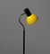 Italian Floor Lamp in Brass with Yellow Lampshade, 1960s 9