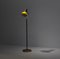 Italienische Stehlampe aus Messing mit Gelbem Lampenschirm, 1960er 6