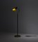 Italian Floor Lamp in Brass with Yellow Lampshade, 1960s 4