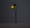 Italienische Stehlampe aus Messing mit Gelbem Lampenschirm, 1960er 5