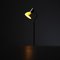 Italienische Stehlampe aus Messing mit Gelbem Lampenschirm, 1960er 8