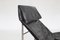 Chaise longue Skye vintage de cuero negro de Tord Björklund para Ikea, años 80, Imagen 5